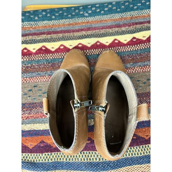 Madewell The Brown Billie Boot Leather Heeled Bootie Size 7.5 - Picture 6 of 8